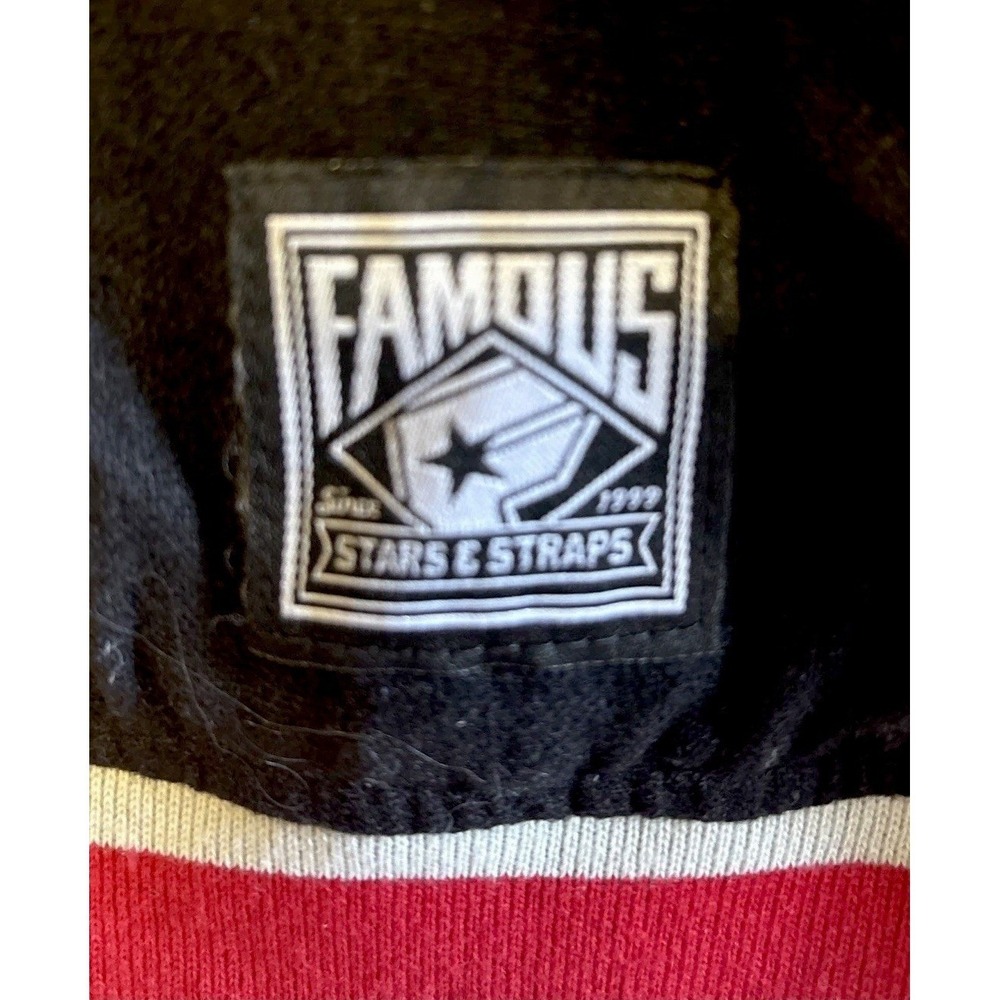 NWT Famous Stars & Straps Varsity Letterman Jacket Size 2XL Black Camo Sleeve - Picture 8 of 8